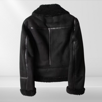 Damen Sherpa Bomberjacke aus Fleece mit Reißverschluss – Amira