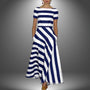 Gestreiftes & Stylishes Maxikleid mit kurzen Ärmeln – Noemi