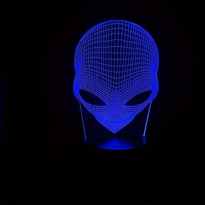 Alienkopf Tischlampe | LED | 7 Farben | Einstellbar | USB | Glas-Luzern Mode