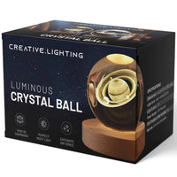 Gravierte Glaskugel | Realistisch | USB | LED | Holz | Kompakt-Luzern Mode