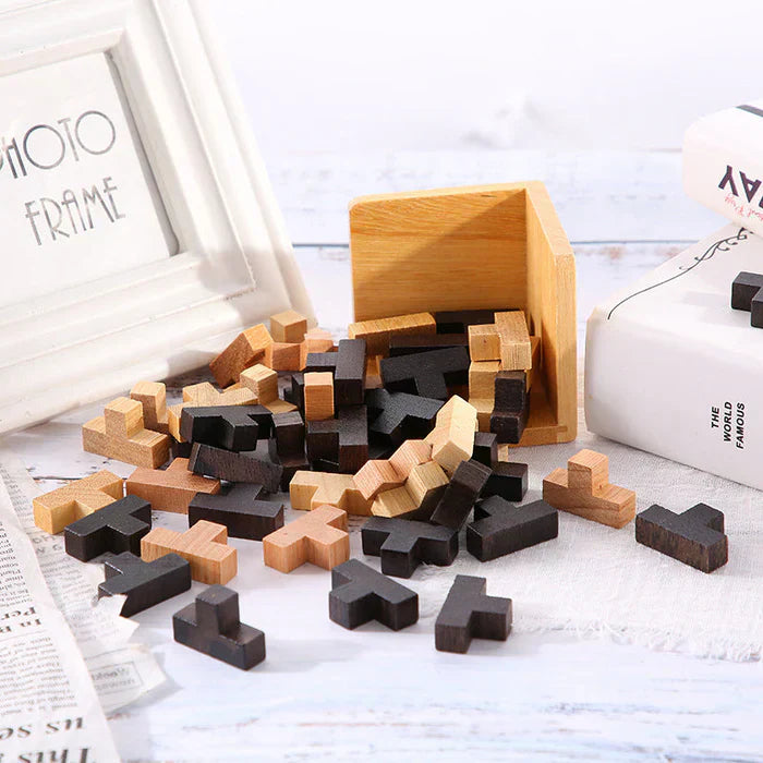 3D Puzzleblock | Holz Langlebig Lehrreich Herausfordernd Vielseitig Logik-Luzern Mode