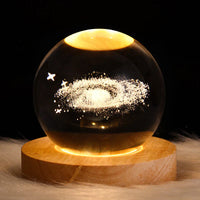 Kristallkugel Lampe | Stilvoll Stimmungsvolles Einzigartiges 3D 6CM Haltbares Holz-Nebel 6cm-Luzern Mode