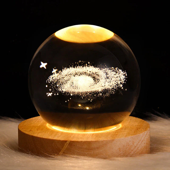 Kristallkugel Lampe | Stilvoll Stimmungsvolles Einzigartiges 3D 6CM Haltbares Holz-Nebel 6cm-Luzern Mode