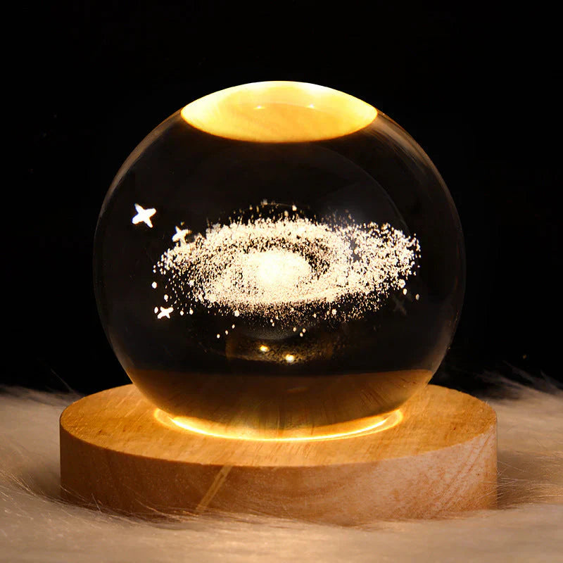 Kristallkugel Lampe | Stilvoll Stimmungsvolles Einzigartiges 3D 6CM Haltbares Holz-Nebel 6cm-Luzern Mode