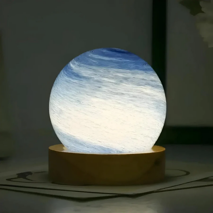 3D Mini-Planetenlampe | Einzigartig Vielseitig Stimmungsvolles Licht Langlebig Stilvoll Holz-Neptun-Luzern Mode
