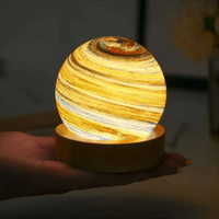 3D Mini-Planetenlampe | Einzigartig Vielseitig Stimmungsvolles Licht Langlebig Stilvoll Holz-Sonne-Luzern Mode