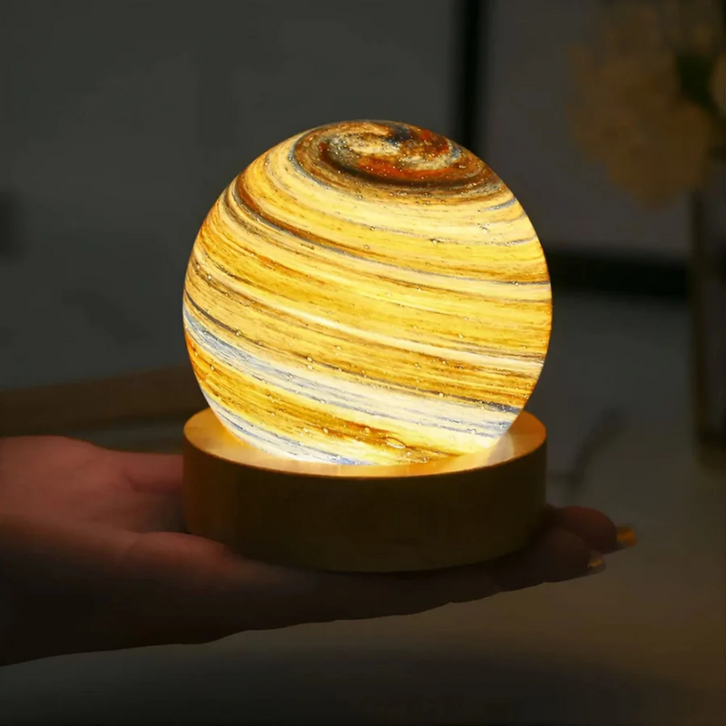 3D Mini-Planetenlampe | Einzigartig Vielseitig Stimmungsvolles Licht Langlebig Stilvoll Holz-Sonne-Luzern Mode