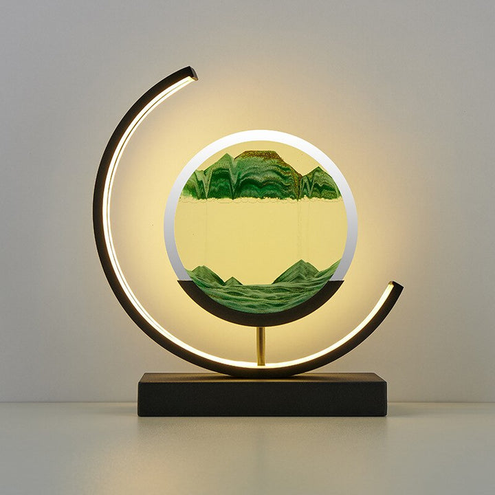 Tischlampe | Sandmuster Modern Stilvoll Einzigartig Stimmungsvolll Vielseitig-Grün-Schwarz-Luzern Mode