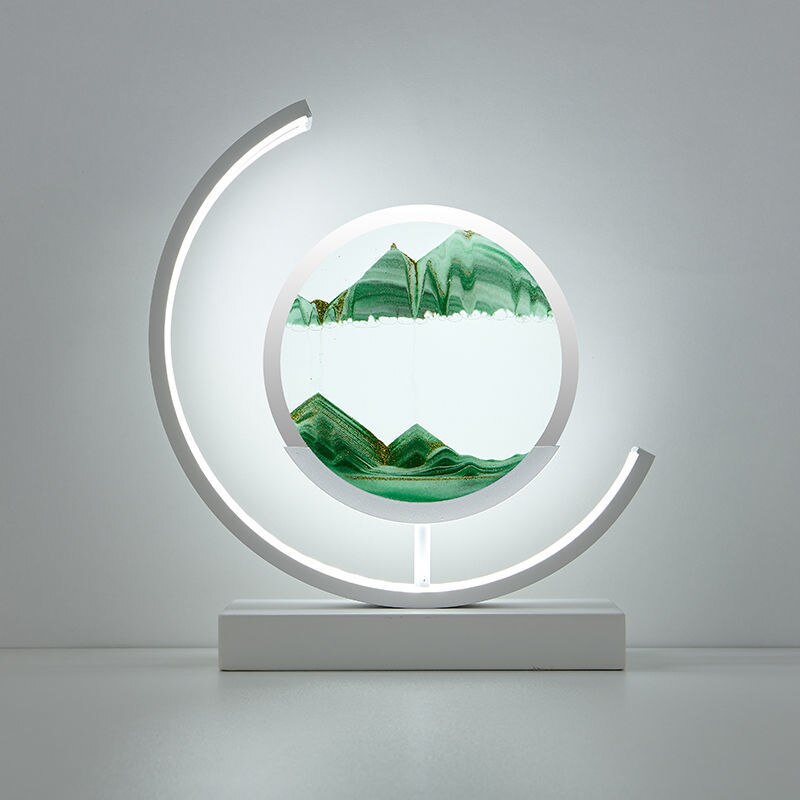 Tischlampe | Sandmuster Modern Stilvoll Einzigartig Stimmungsvolll Vielseitig-Grün-Weiß-Luzern Mode
