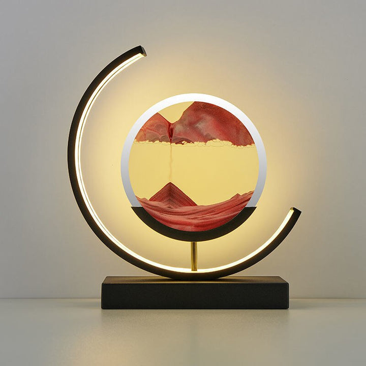 Tischlampe | Sandmuster Modern Stilvoll Einzigartig Stimmungsvolll Vielseitig-Rot-Schwarz-Luzern Mode