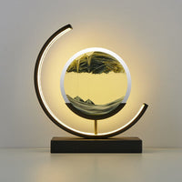 Tischlampe | Sandmuster Modern Stilvoll Einzigartig Stimmungsvolll Vielseitig-Schwarz-Schwarz-Luzern Mode