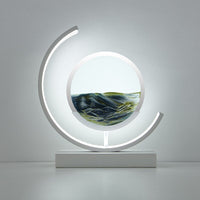 Tischlampe | Sandmuster Modern Stilvoll Einzigartig Stimmungsvolll Vielseitig-Schwarz-Weiß-Luzern Mode