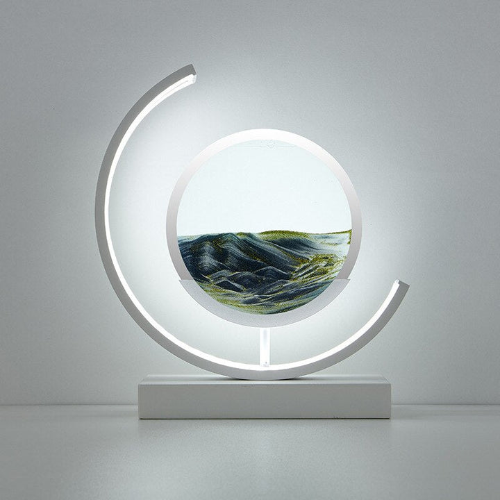 Tischlampe | Sandmuster Modern Stilvoll Einzigartig Stimmungsvolll Vielseitig-Schwarz-Weiß-Luzern Mode