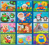 3D Schaumstoff Sticker Puzzle | Tiere Farbenfroh Kreativ Vielseitig Langlebig-Landtiere (Set von 12)-Luzern Mode