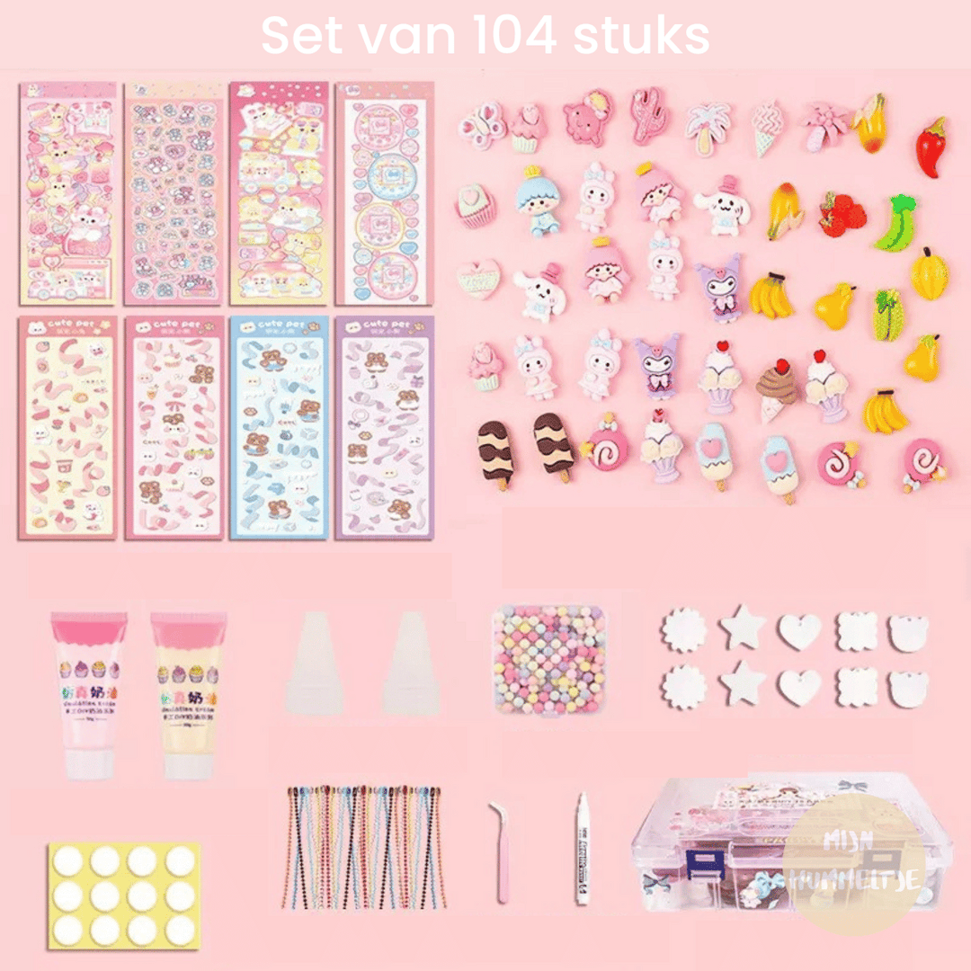 3D Sticker Design Set | Kreativ Langlebig Spaß Vielseitig Verzieren-Set mit 104 + KOSTENLOSE Aufbewahrungsbox-Luzern Mode