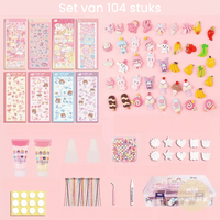 3D Sticker Design Set | Kreativ Langlebig Spaß Vielseitig Verzieren-Set mit 104 + KOSTENLOSE Aufbewahrungsbox-Luzern Mode