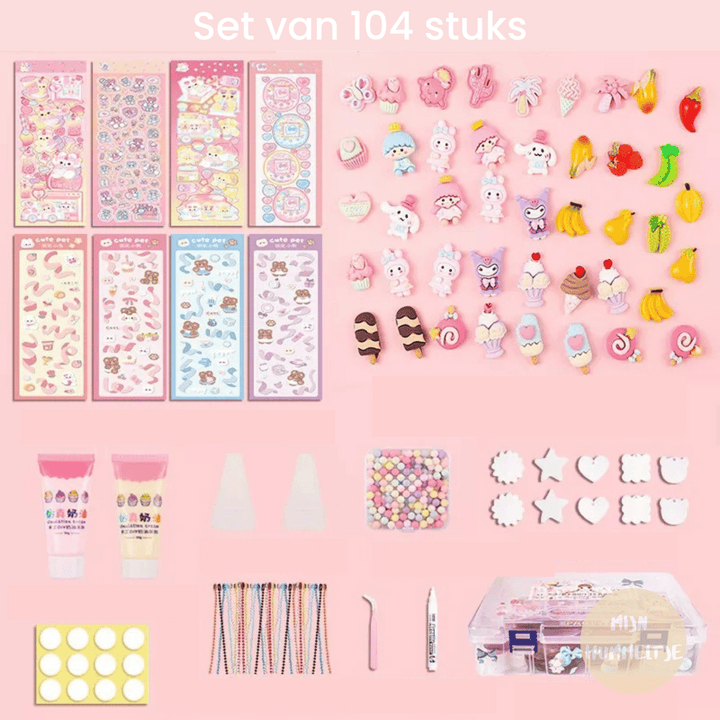 3D Sticker Design Set | Kreativ Langlebig Spaß Vielseitig Verzieren-Set mit 104 + KOSTENLOSE Aufbewahrungsbox-Luzern Mode