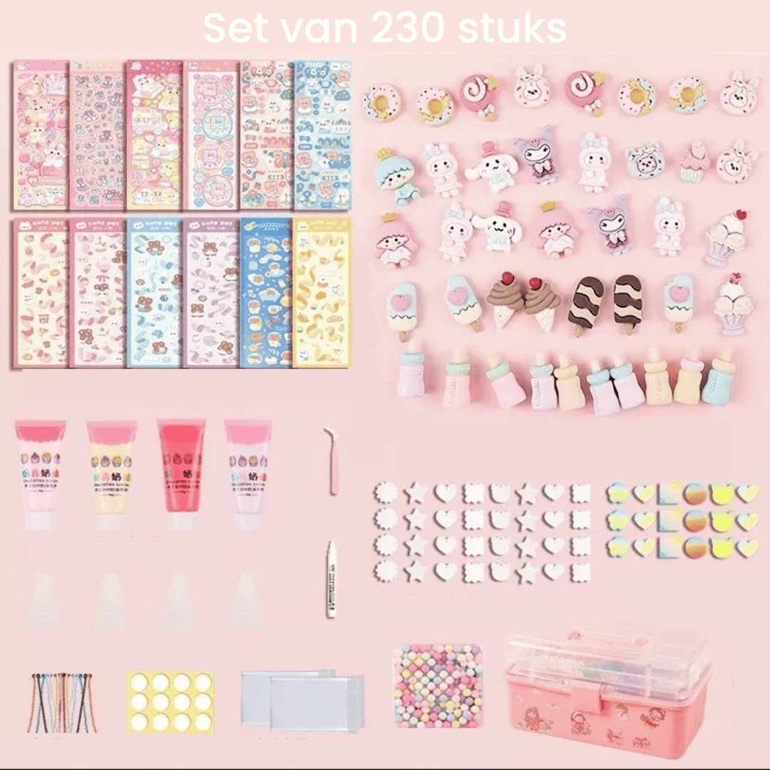 3D Sticker Design Set | Kreativ Langlebig Spaß Vielseitig Verzieren-Set mit 230 + KOSTENLOSE Aufbewahrungsbox-Luzern Mode
