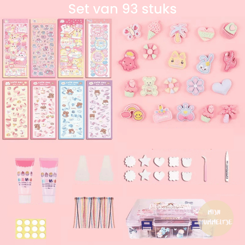 3D Sticker Design Set | Kreativ Langlebig Spaß Vielseitig Verzieren-Set mit 93 + KOSTENLOSE Aufbewahrungsbox-Luzern Mode