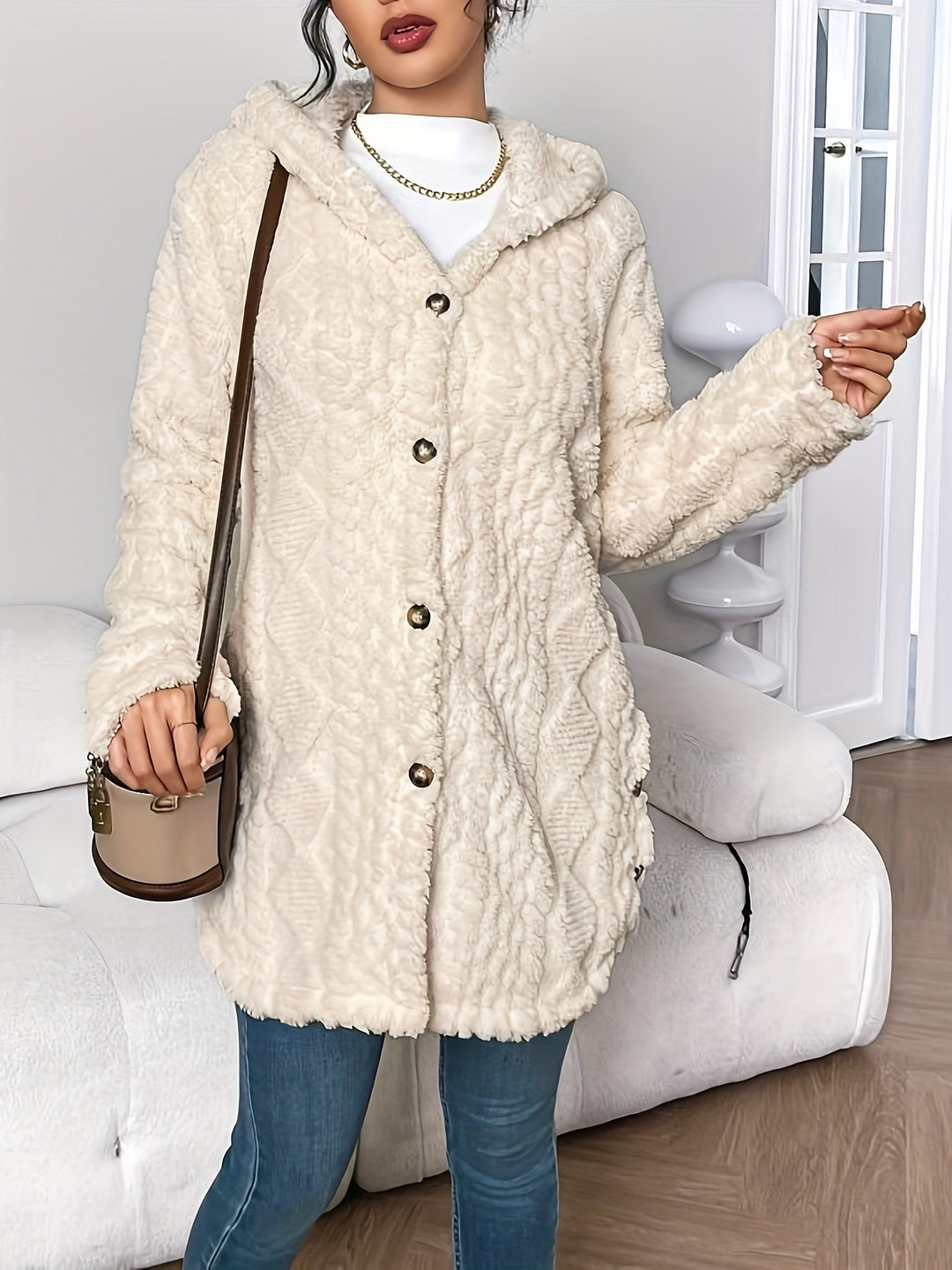 Weiches Langes Damenhoodie – Marit