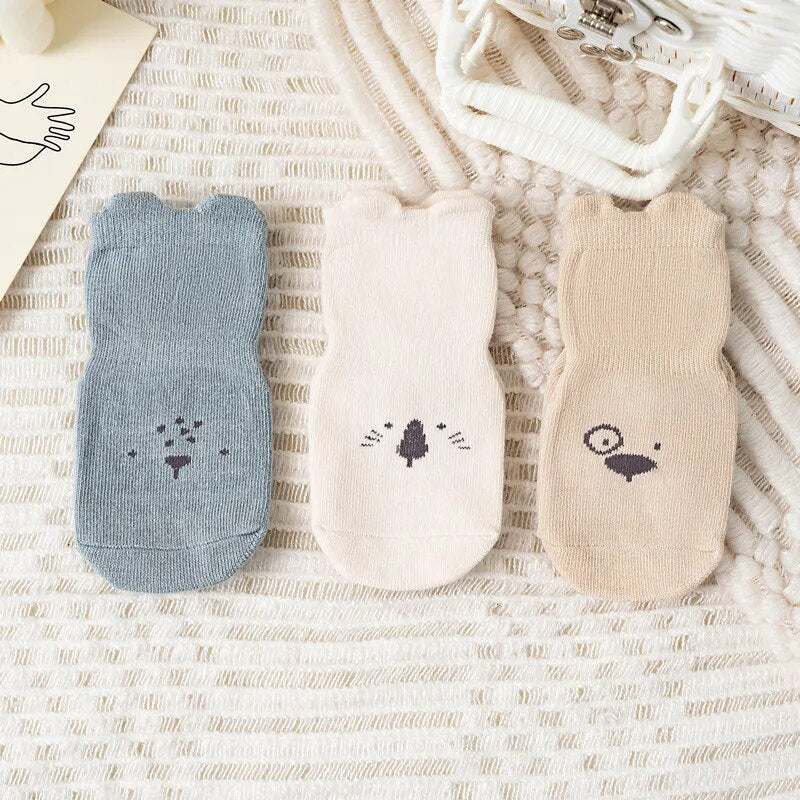 Damen Socken Set mit Tiermotiven - 3 Paar Baumwolle-Set B-0-1 jaar (S)-Luzern Mode