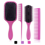 Haarbürsten-Set | 4-teilig Entwirrend Vielseitig Langlebig Mühelos-Rosa-Luzern Mode
