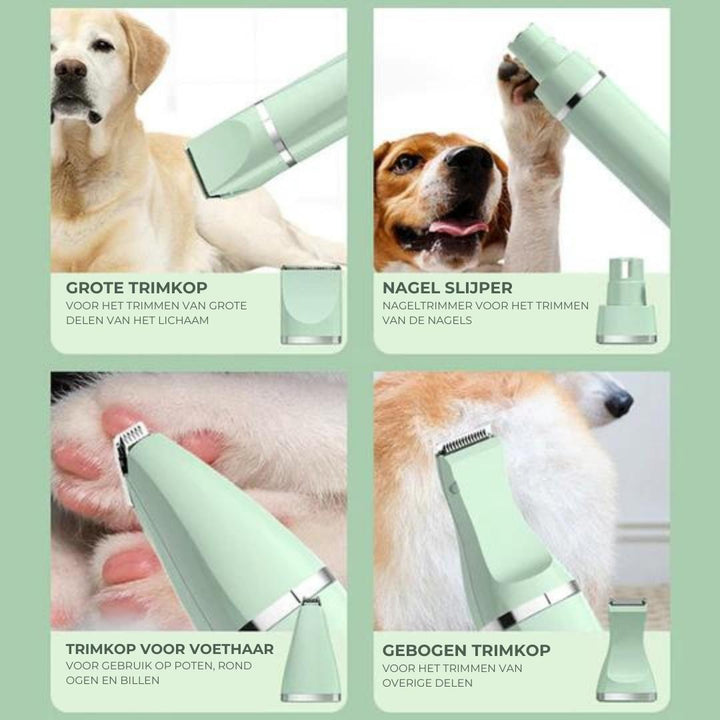 Haustier-Trimmer | 4-in-1 Leise Edelstahl Stressfrei Aufladbar Kabellos-Luzern Mode