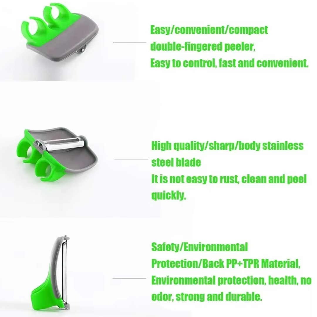 Finger-Schäler-Set | 4-teilig Ergonomisch Langlebig Komfortabel Kompakt-Luzern Mode