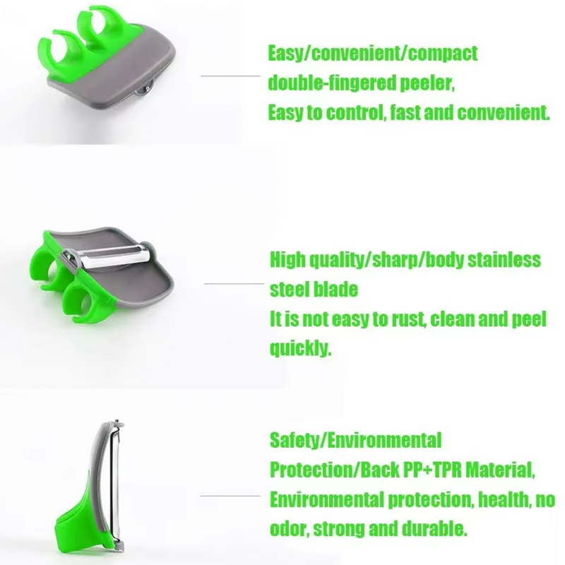 Finger-Schäler-Set | 4-teilig Ergonomisch Langlebig Komfortabel Kompakt-Luzern Mode