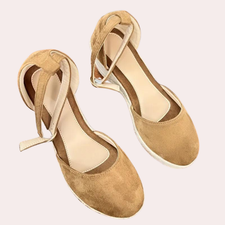 Bequeme Damen-Wedges mit Verstellbarem Riemen & Keilabsatz – Alina