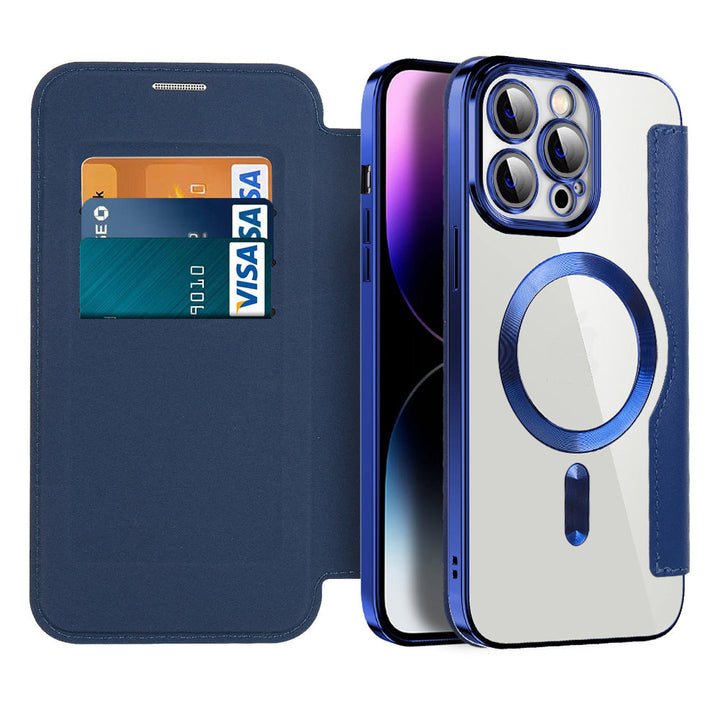 Leder Flip Case mit Magnet Adsorption & RFID-Schutz – Valtrix (1+1 GRATIS)
