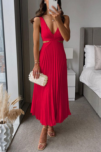 Elegantes Plissiertes Kleid mit Figurschmeichelnder Passform – Emilie