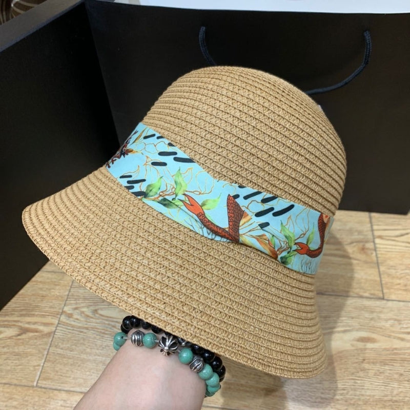 Sommerlicher Sonnenhut mit Schleife und breiter Krempe – ShadeRibbon