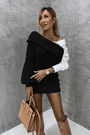 Strickkleid mit angenähtem Hemd – Elodie