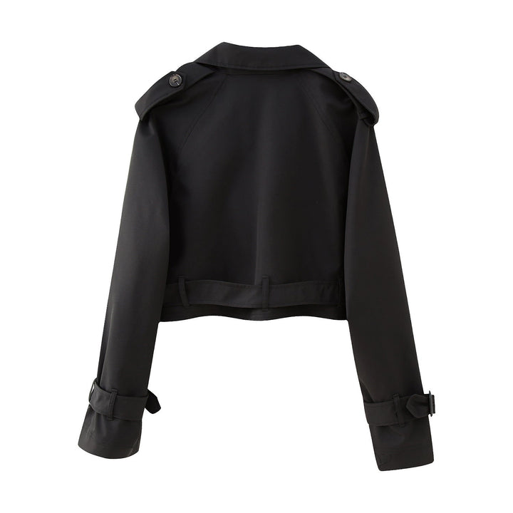 Trendige Kurze Damen-Trenchcoat mit Gürtel – Amelie