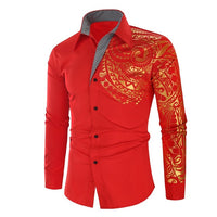 Herrenhemd mit goldenen Details – Darius