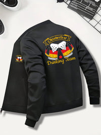 Herren Bomberjacke mit Bier-Print & Reißverschluss – Matthias Oktoberfest 2026
