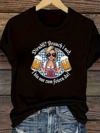 Damen Plus Size Kurzarm T-Shirt – Liesl Oktoberfest 2026