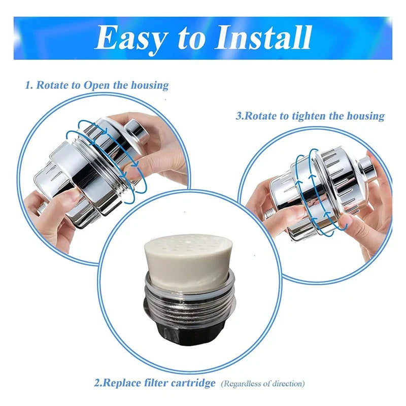 Duschkopf-Filter | Reinigung 5-in-1 Vielseitig Aktivkohle Luxus ClearFlow-Luzern Mode