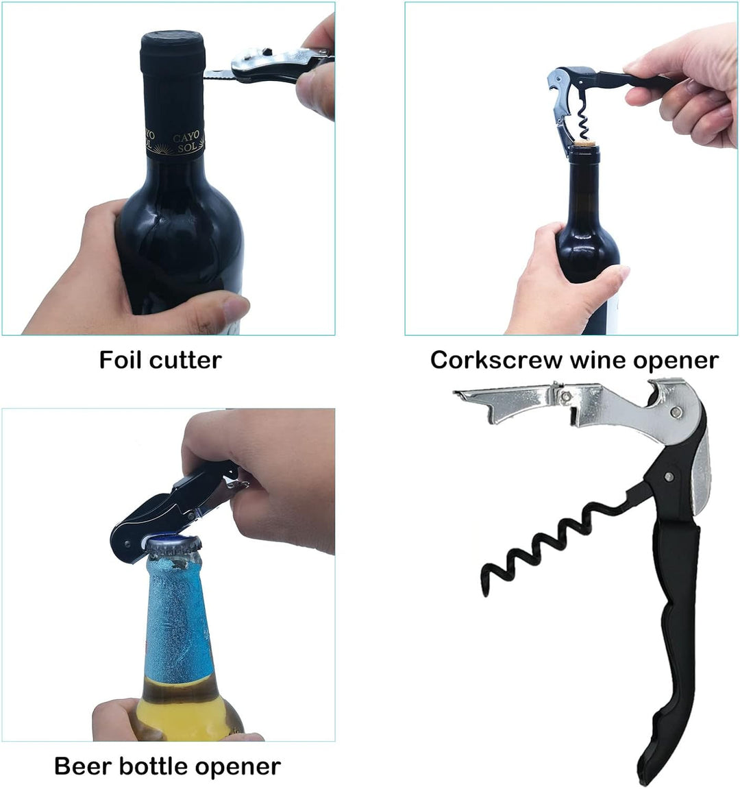 Glasöffner | 5-in-1 Praktisch Vielseitig Langlebig Anti-Rutsch Griff-Luzern Mode