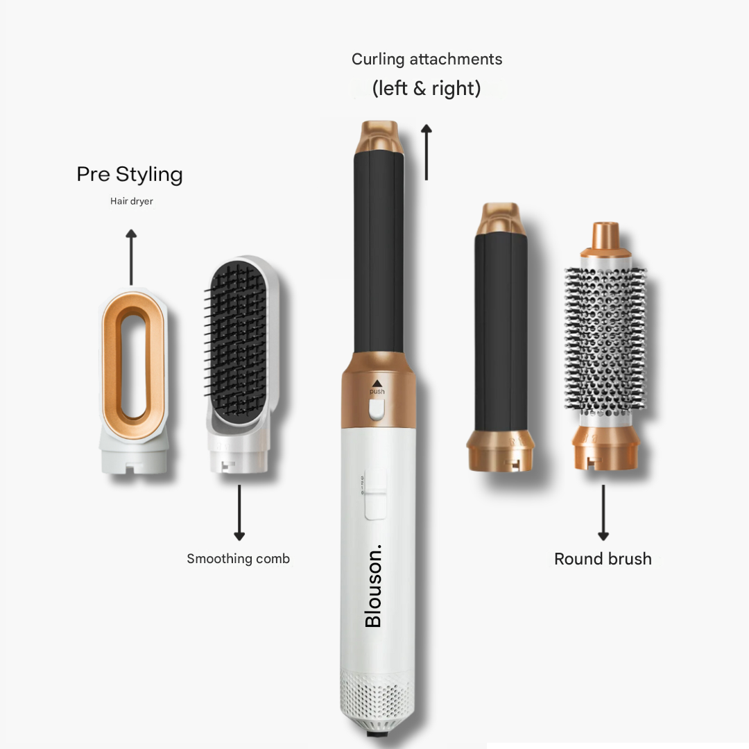 Haarstyler | 5-in-1 | Luftstrom | Wärmefrei | Sicher | Kompakt-Luzern Mode