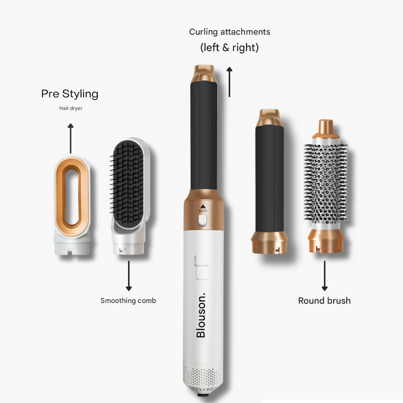 Haarstyler | 5-in-1 | Luftstrom | Wärmefrei | Sicher | Kompakt-Luzern Mode