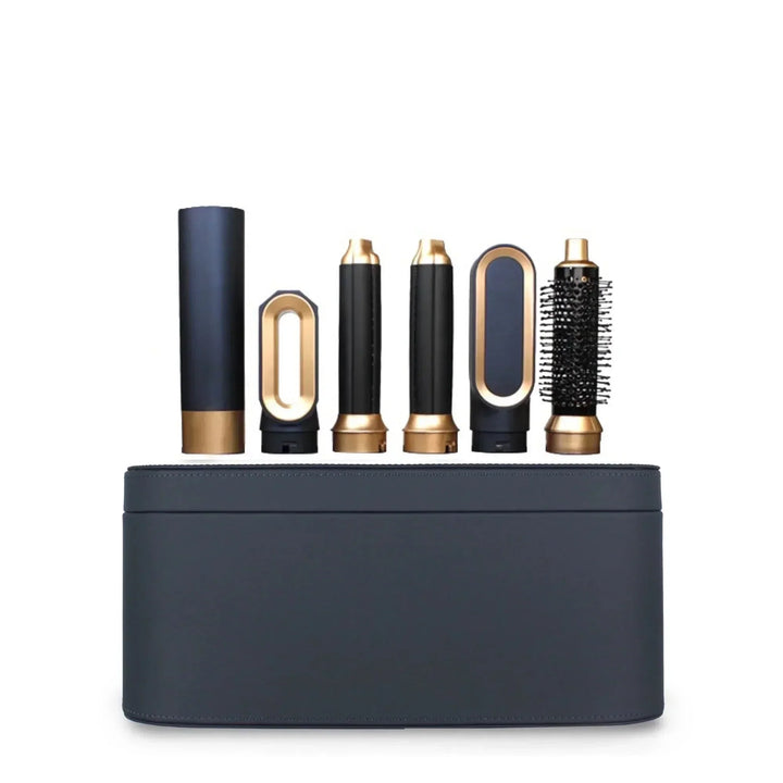 5-in-1 Haarpflegeset für vielseitiges Styling-Erlebnis-Premium mit Ledertasche-Luzern Mode