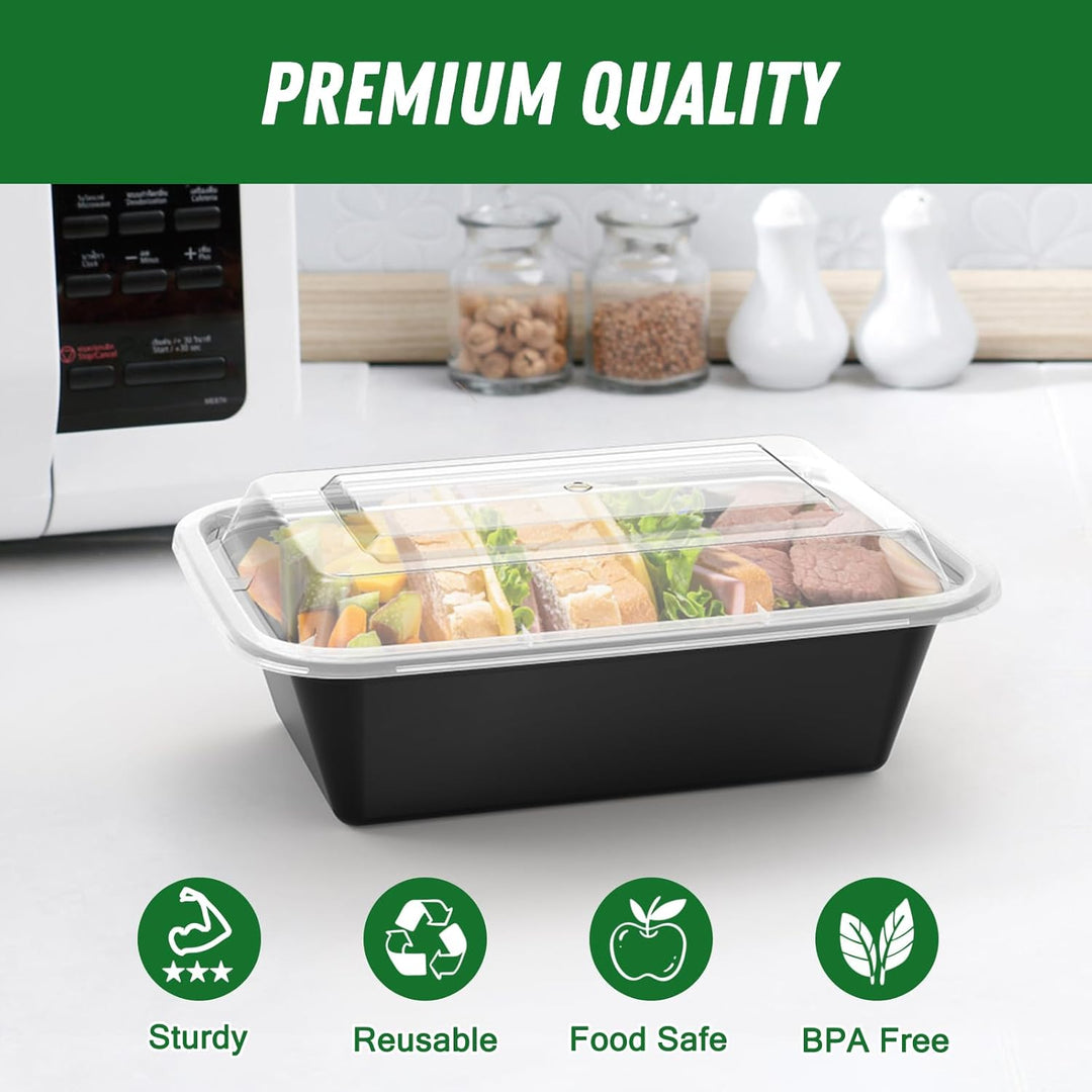 Meal-Prep-Behälter-Set | 50-teilig | Langlebig | Vielseitig | 700 ml | Wiederverwendbar-Luzern Mode