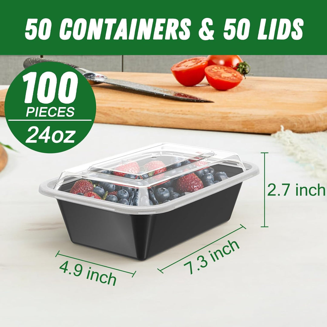 Meal-Prep-Behälter-Set | 50-teilig | Langlebig | Vielseitig | 700 ml | Wiederverwendbar-Luzern Mode