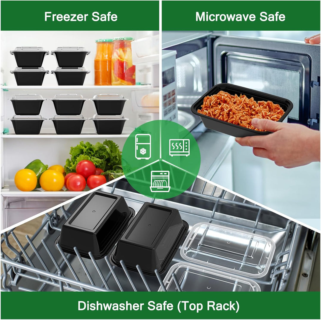Meal-Prep-Behälter-Set | 50-teilig | Langlebig | Vielseitig | 700 ml | Wiederverwendbar-Luzern Mode