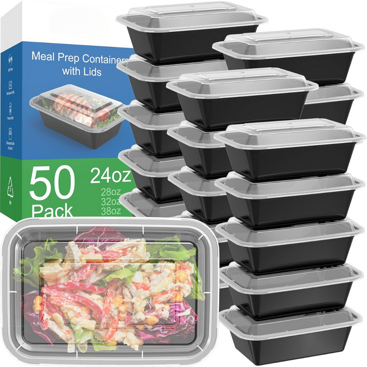 Meal-Prep-Behälter-Set | 50-teilig | Langlebig | Vielseitig | 700 ml | Wiederverwendbar-Luzern Mode