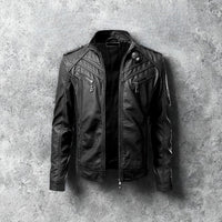 Herren-Lederjacke mit abnehmbarer Kapuze – Herbstedition Marcellus