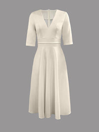 Retro Weißes A-Linien-Swingkleid – Vivienne