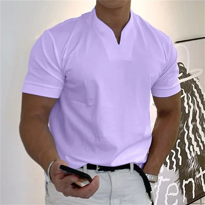 Atmungsaktives Herren Fitnessshirt mit V-Ausschnitt – Timo